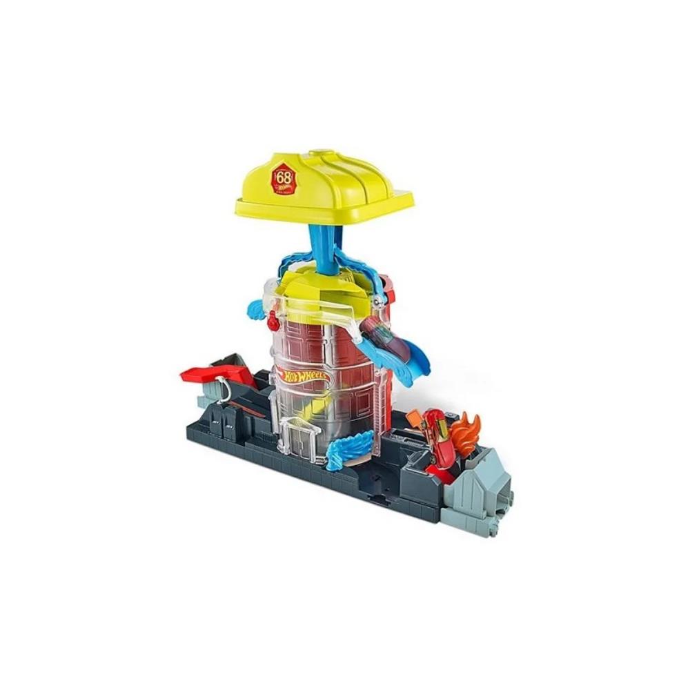 Pista Hot Wheels City Super Quartel Dos Bombeiros